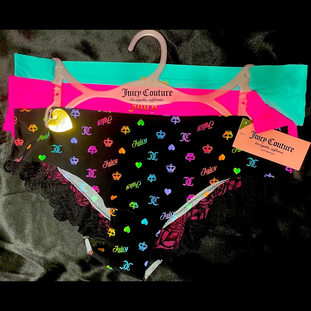Juicy Couture 3-pack panty hidden line NWT Large